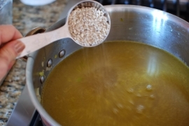 Овочевий суп з ячменем 
