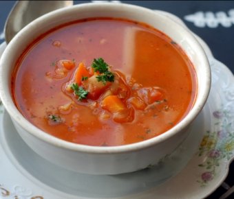 Овочевий суп з ячменем