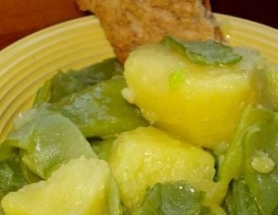 Зелена квасоля з картоплею